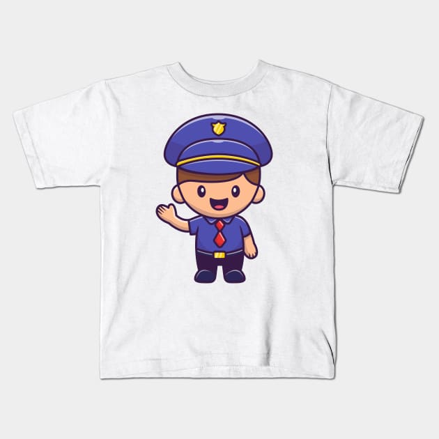 Policeman Kids T-Shirt by Catalyst Labs